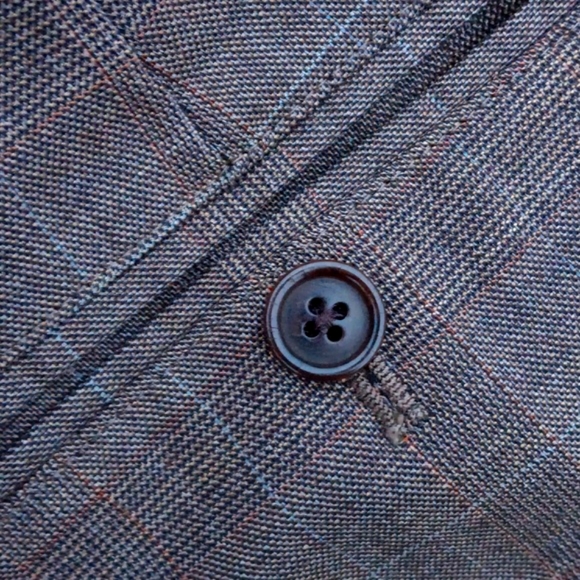 BROOKS BROTHER'S MEN'S WINDOW PANE PURE ITALIAN WOOL PLEATED TROUSERS (ITALY) - Picture 13 of 17